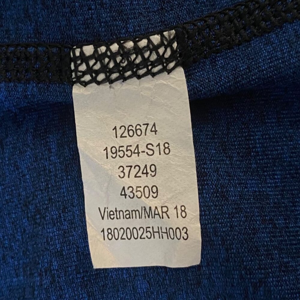 REI Co-op Quarter Zip Shirt Blue Men's Large Athletic Stretch Hiking Base-Layer - Picture 10 of 12